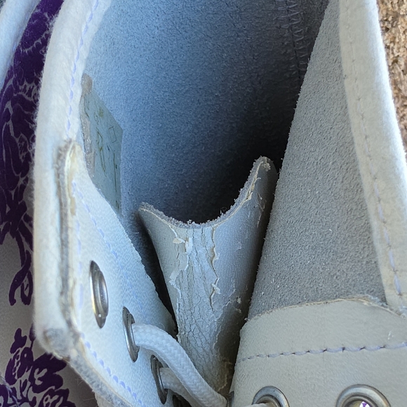 Dr. Martens White and Purple Patterned Boots - Picture 5 of 11